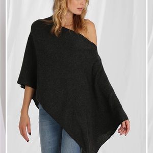 Minnie Rose Cashmere Ruana- Olive Green, one size fits all